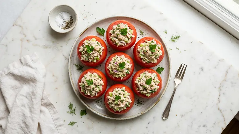 Tuna Salad Stuffed Tomatoes