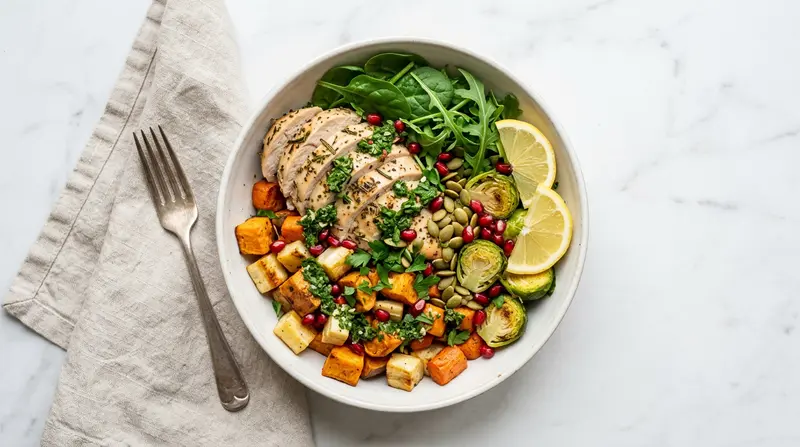 Roasted Chicken and Root Vegetable Bowl